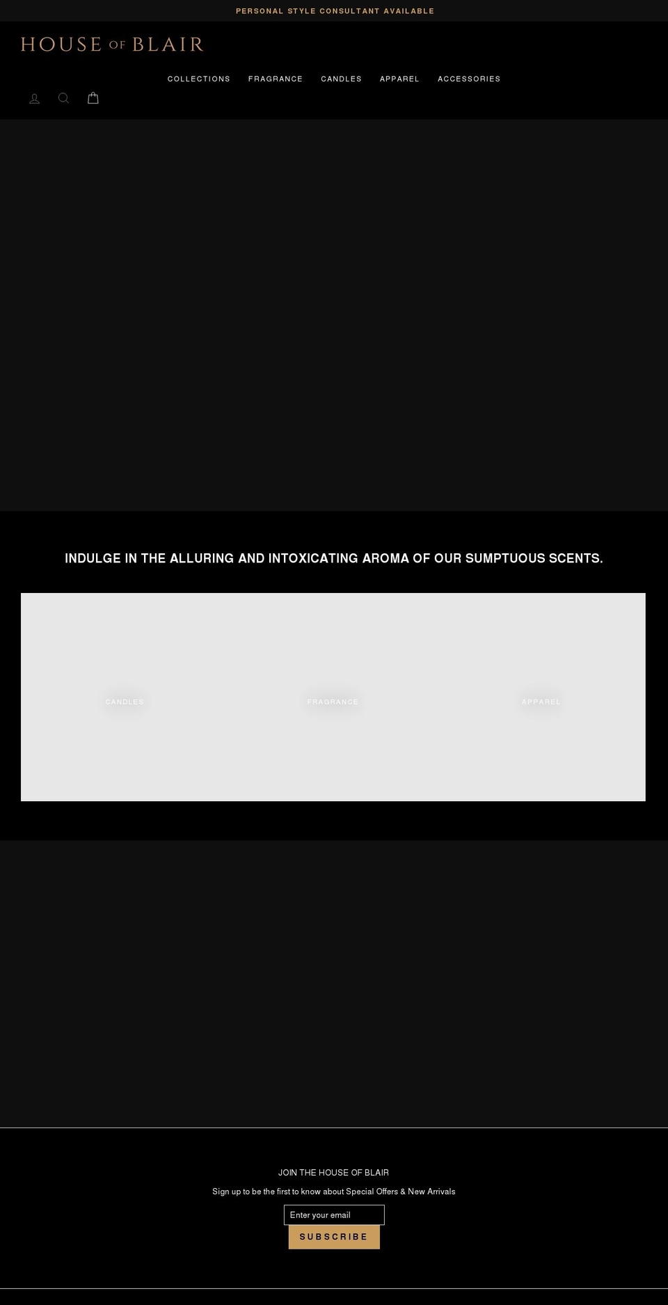 houseofblairstyle.com shopify website screenshot