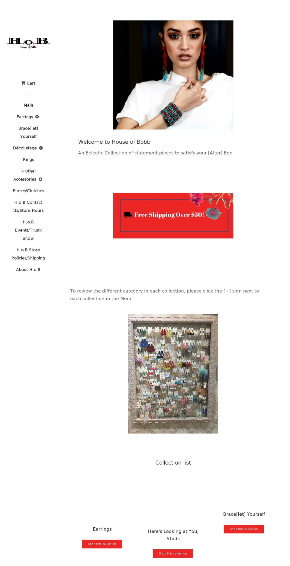 houseofbobbi.com shopify website screenshot