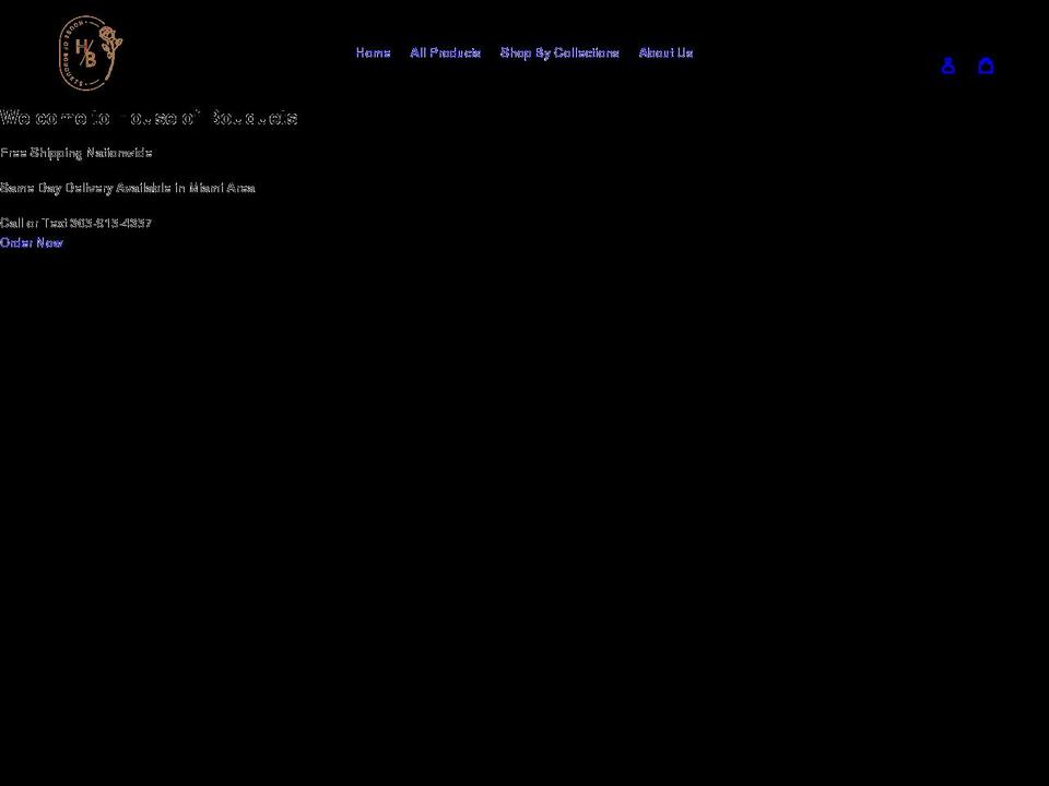 houseofbouquets.com shopify website screenshot