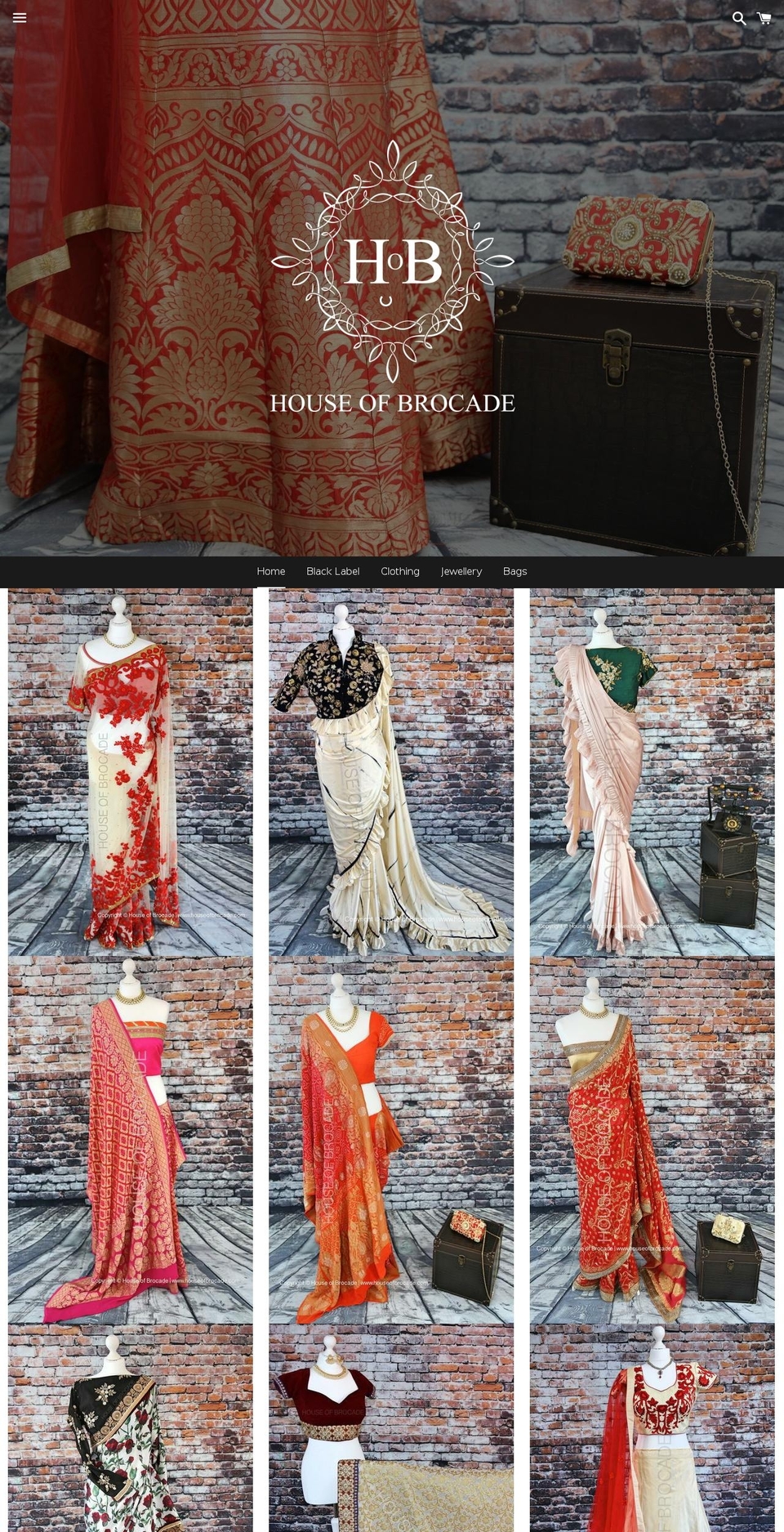 houseofbrocade.com — Shopify storefront screenshot