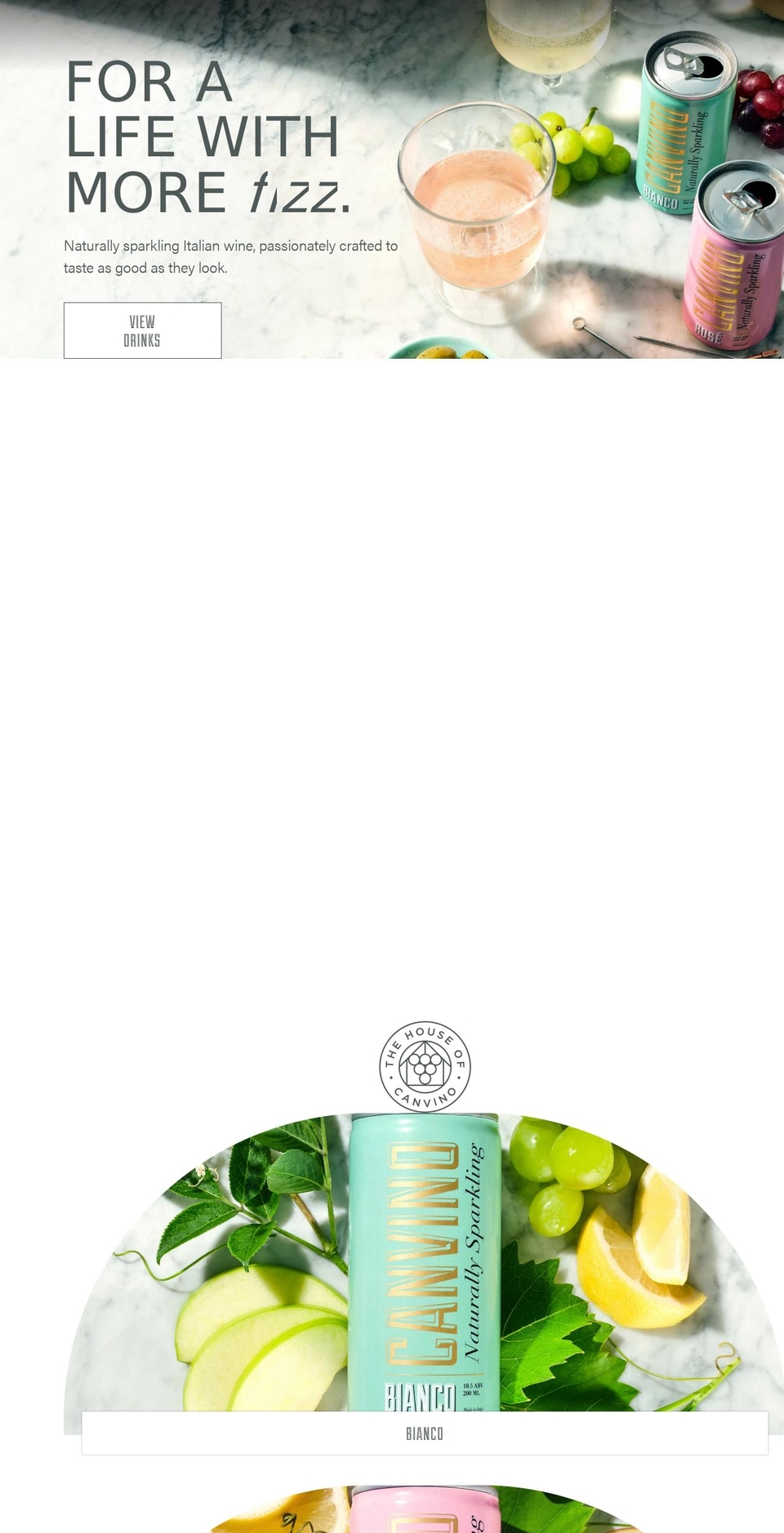 houseofcanvino.com shopify website screenshot