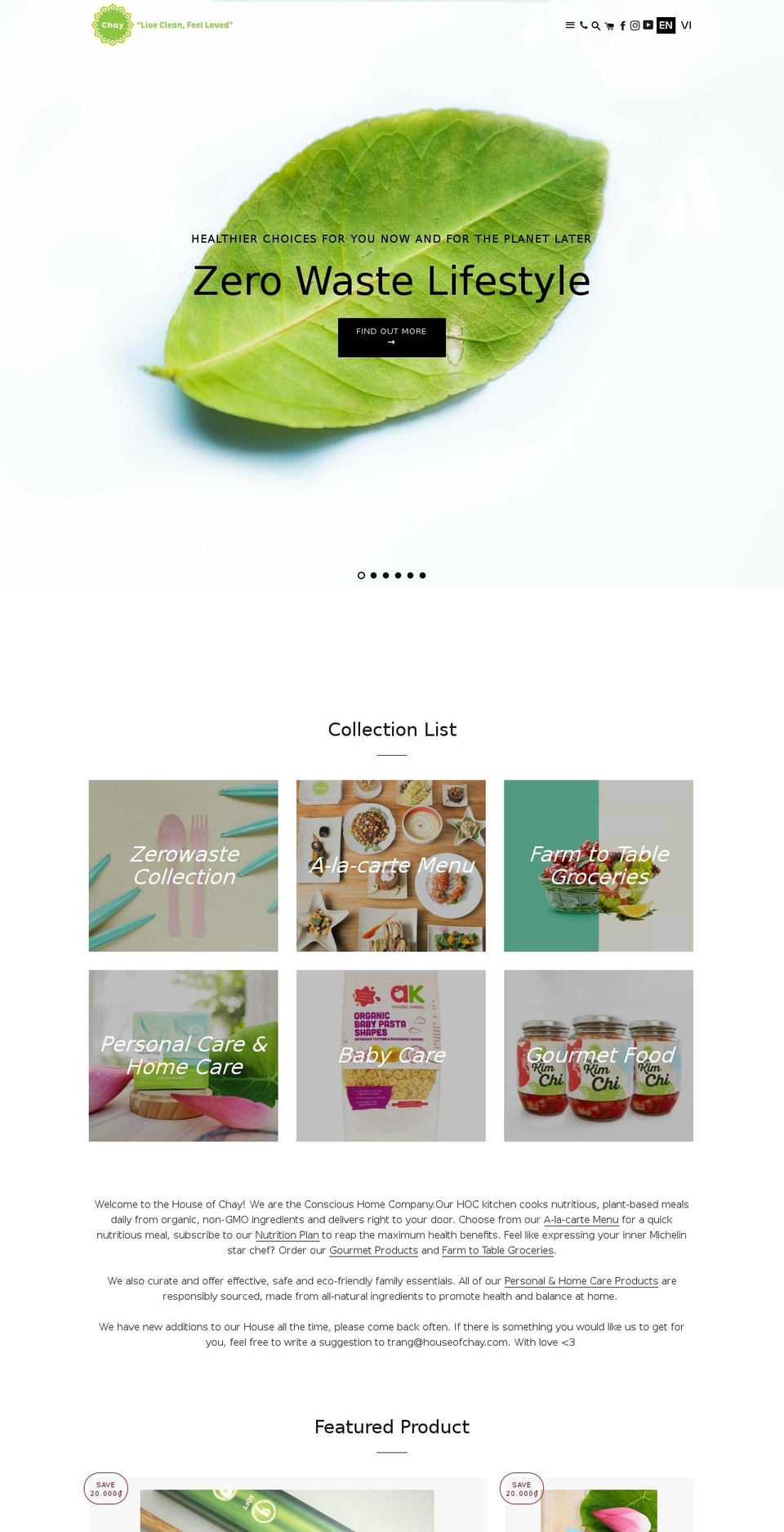houseofchay.com — Shopify storefront screenshot