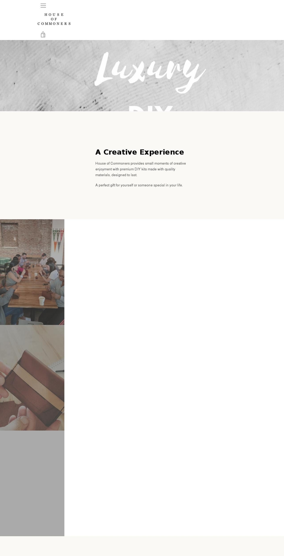 houseofcommoners.com shopify website screenshot