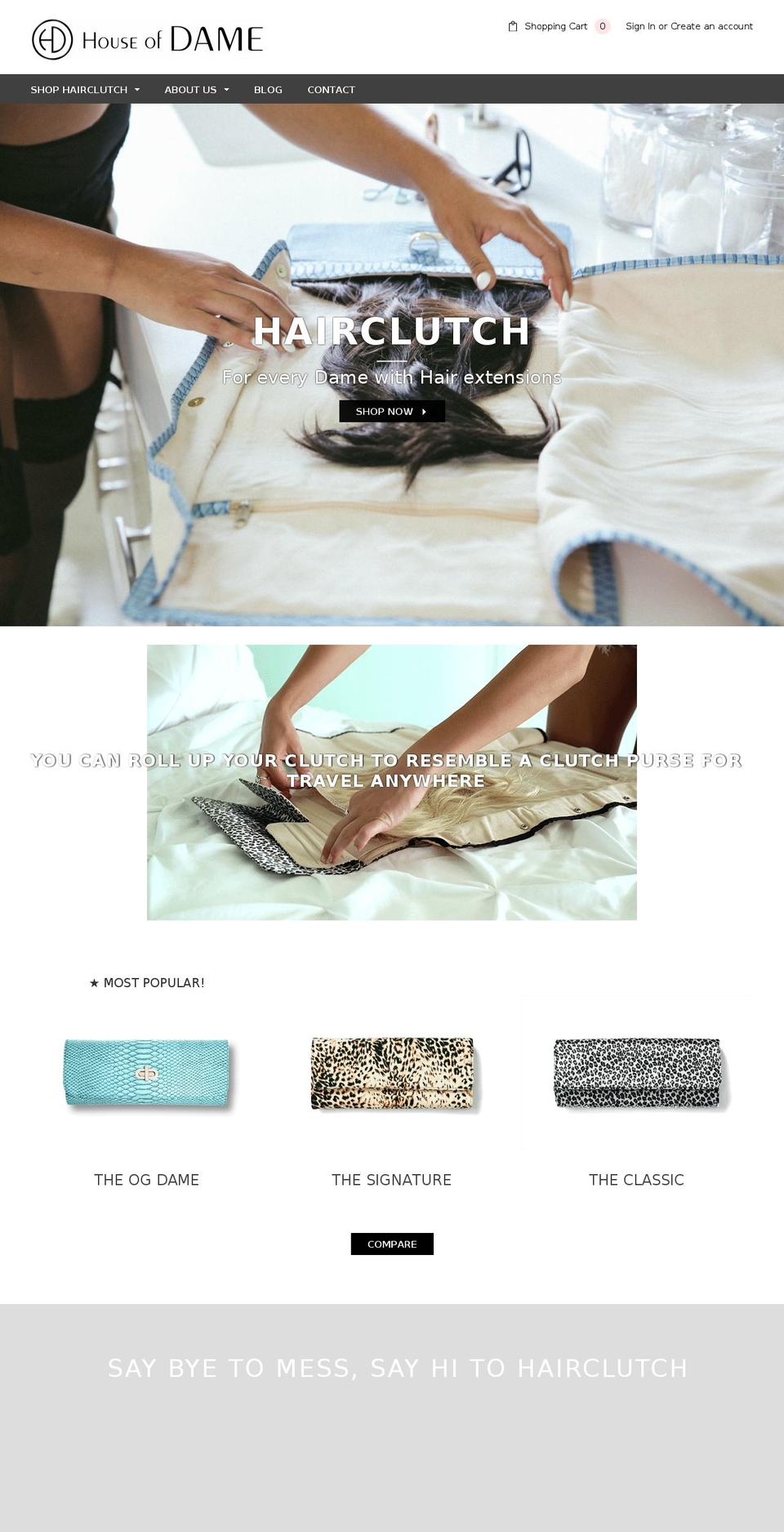 houseofdame.com shopify website screenshot