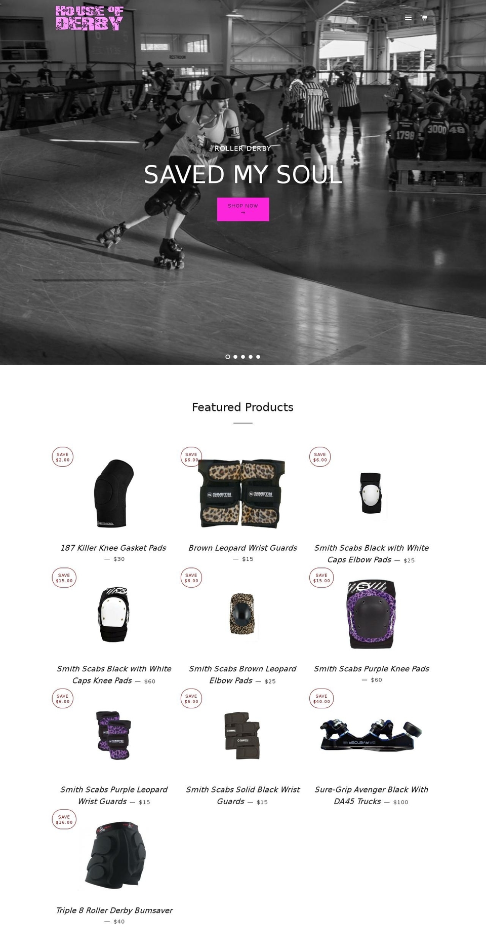 houseofderby.com shopify website screenshot