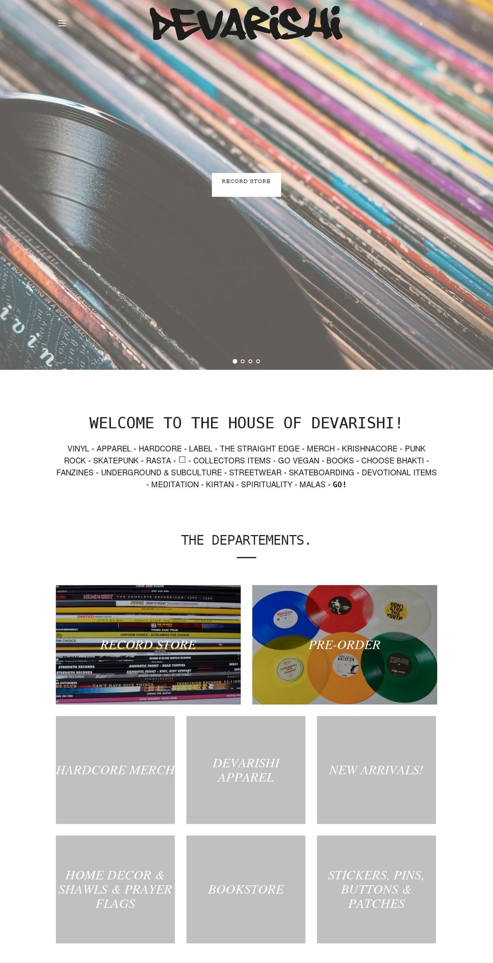 houseofdevarishi.com shopify website screenshot