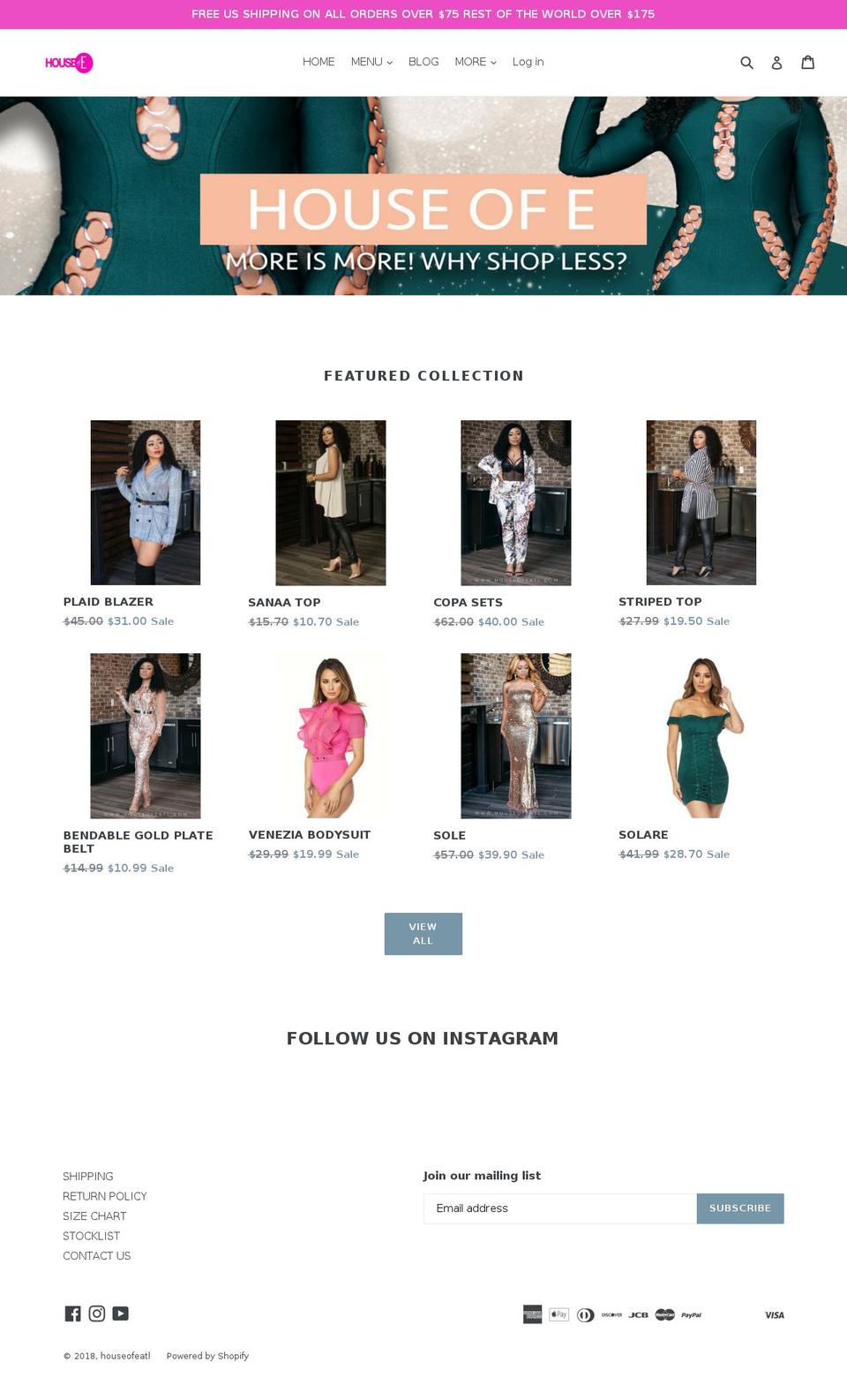 houseofeatl.com — Shopify storefront screenshot