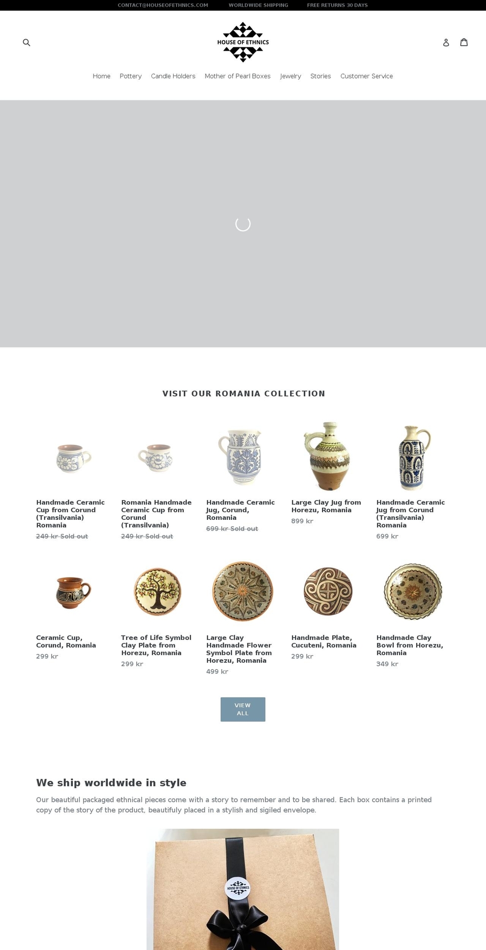 houseofethnics.com — Shopify storefront screenshot