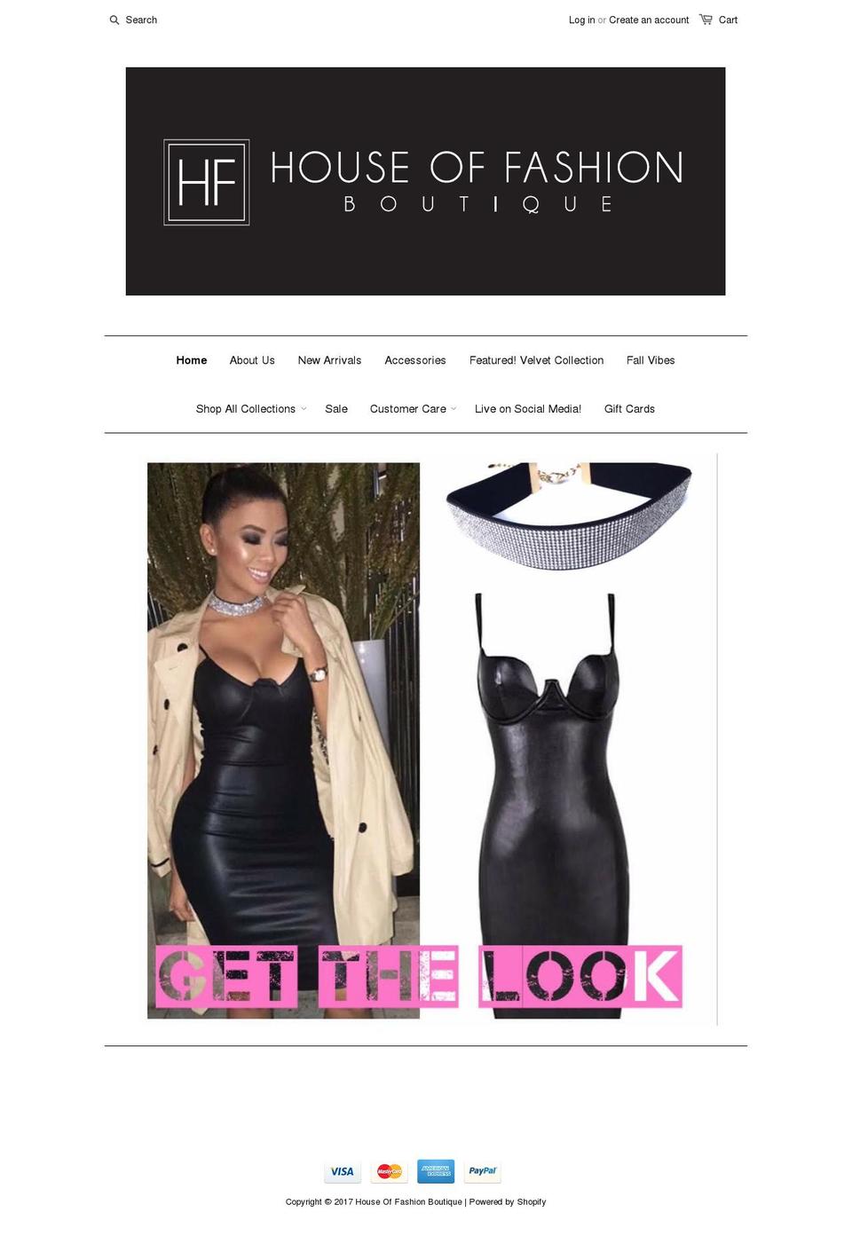 houseoffashionboutique.com shopify website screenshot