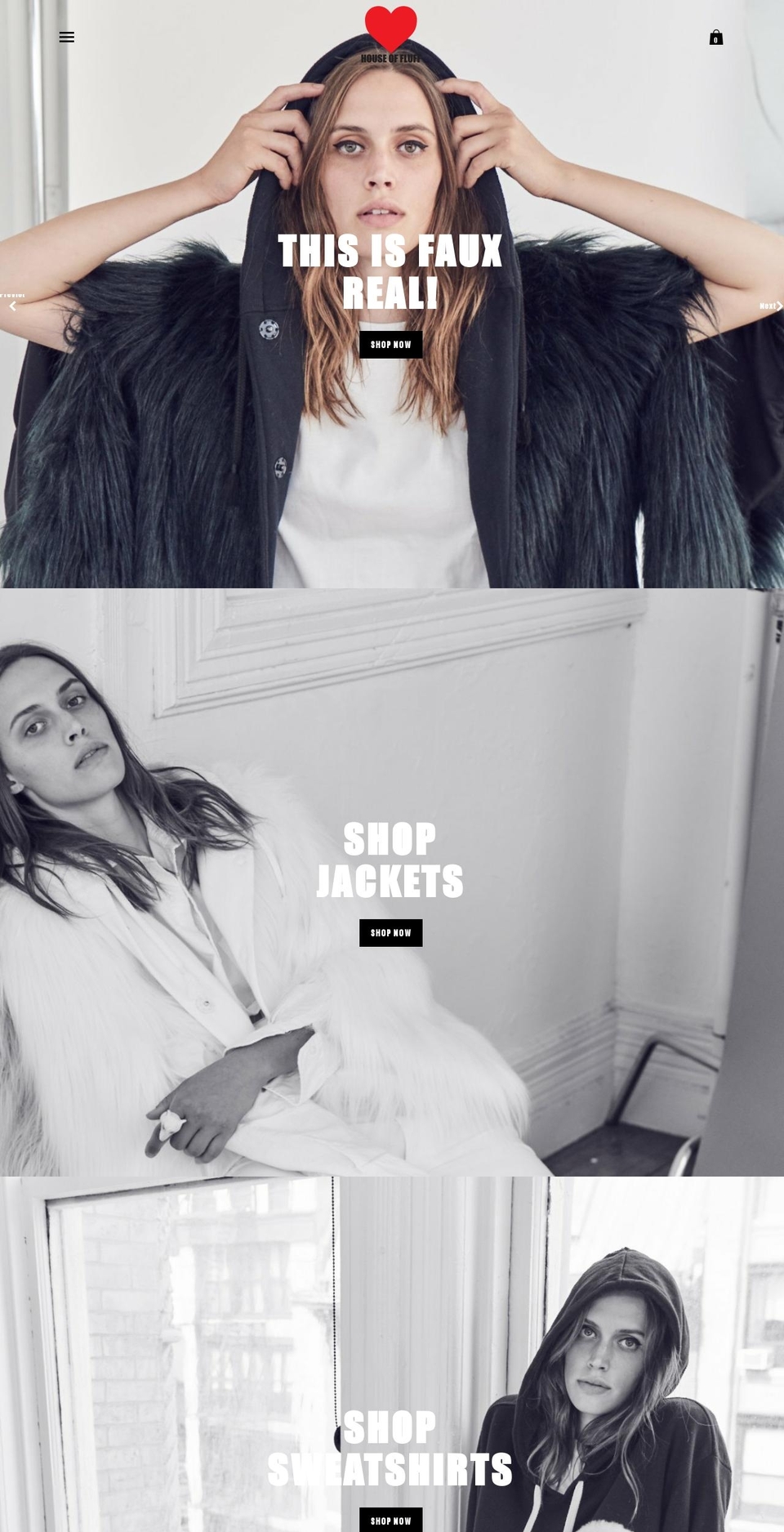 houseoffluff.com — Shopify storefront screenshot