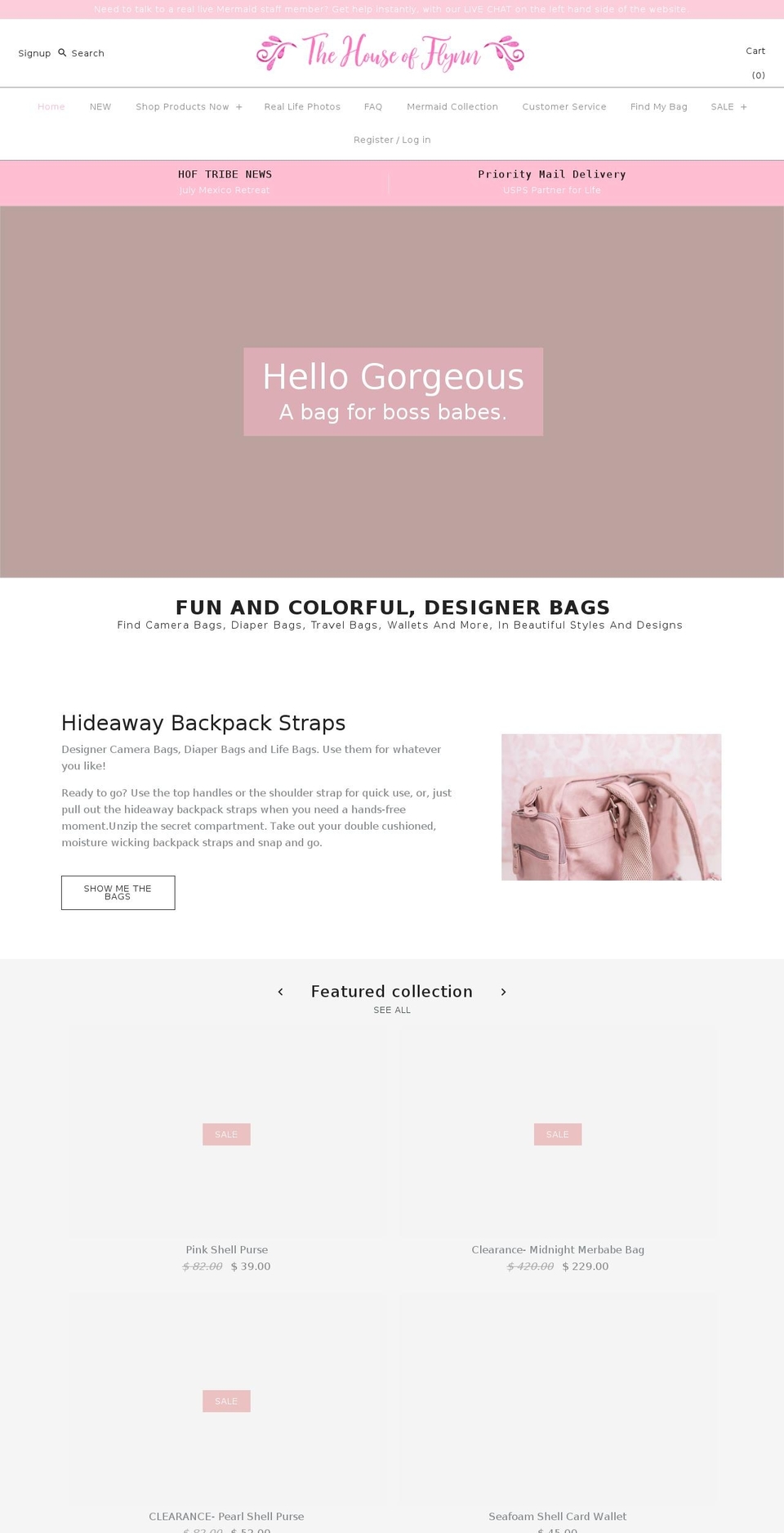 houseofflynnbags.com — Shopify storefront screenshot