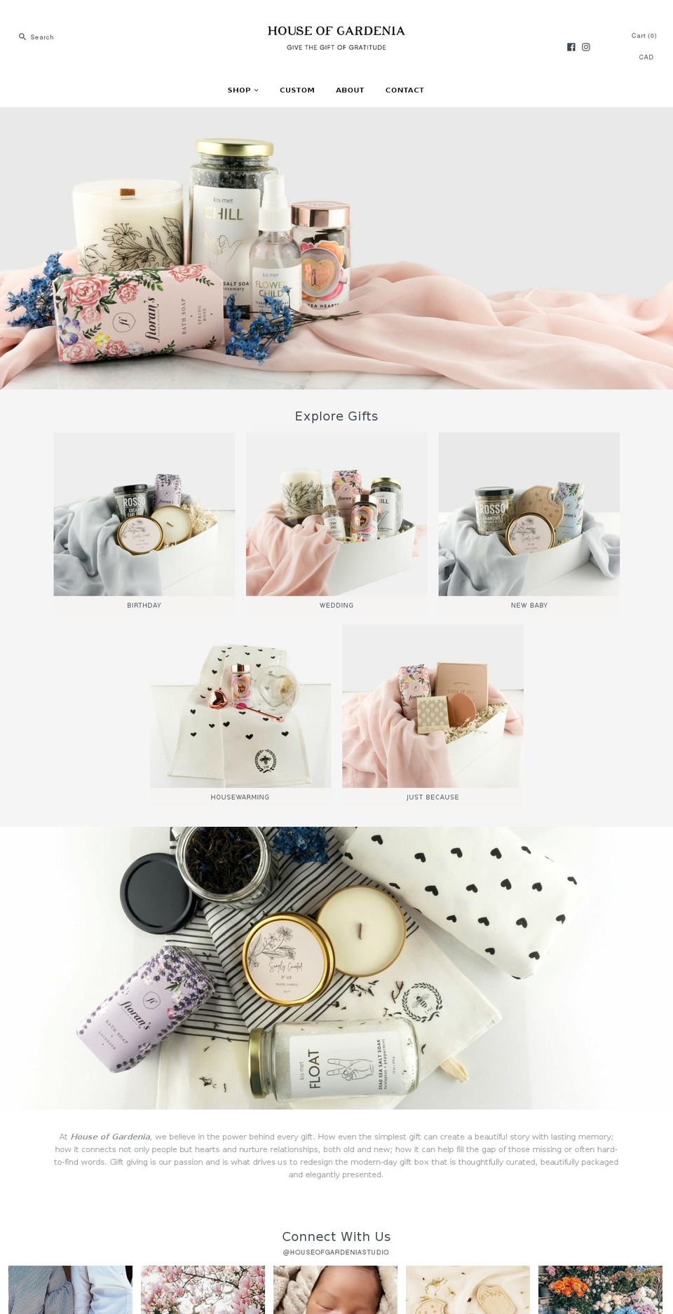 houseofgardenia.com shopify website screenshot