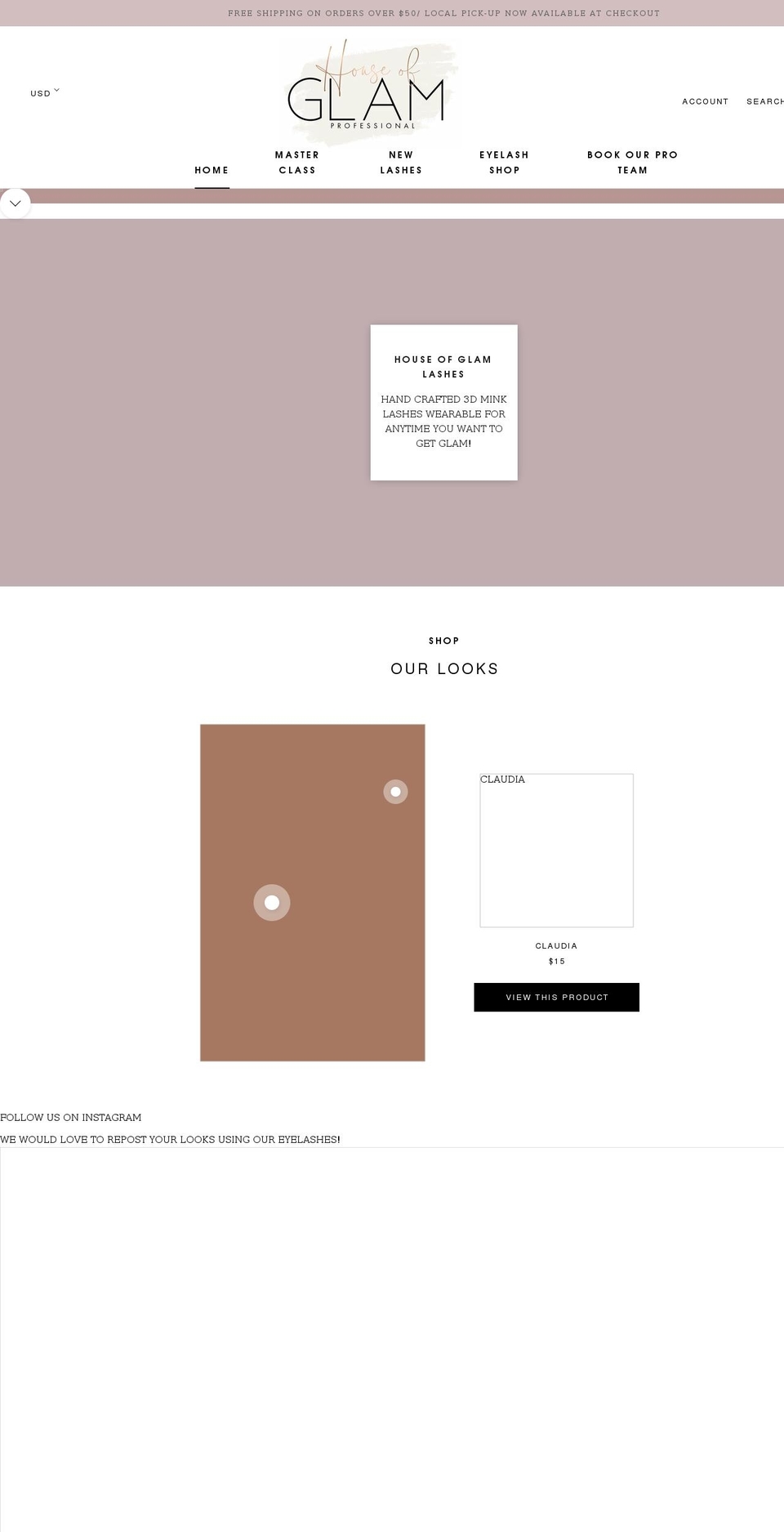 houseofglampro.com shopify website screenshot