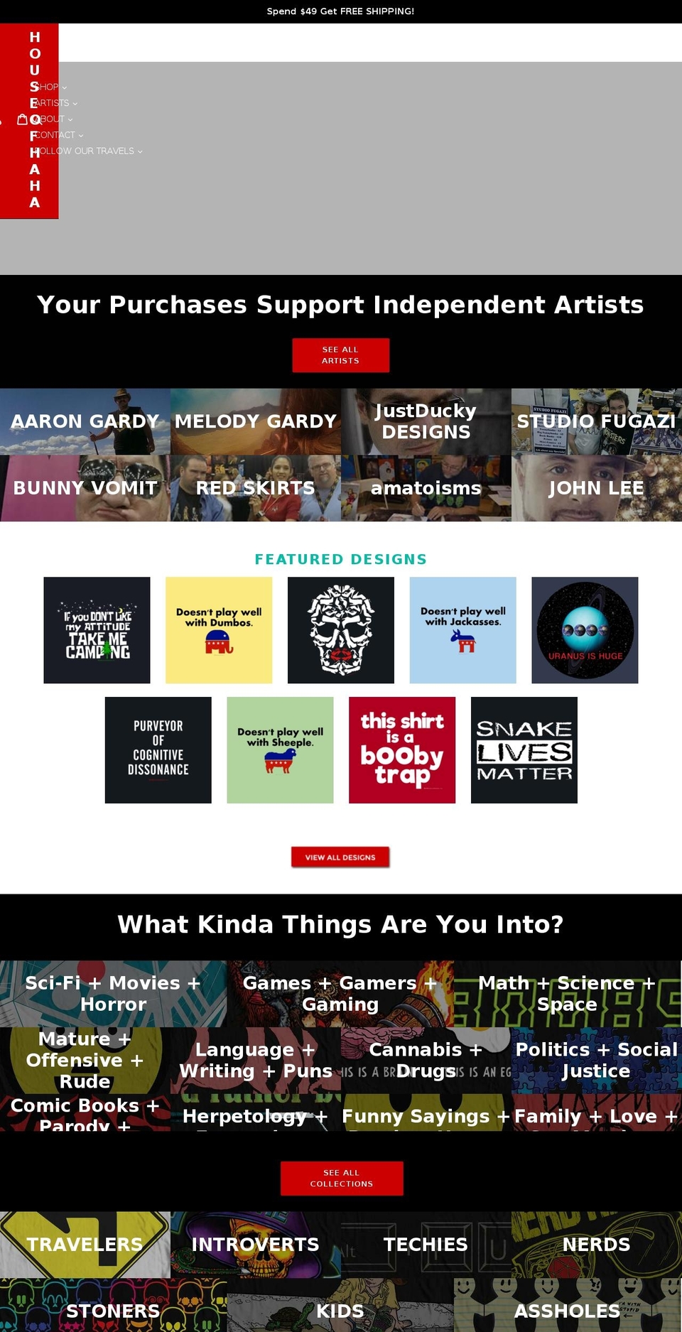 houseofhaha.com shopify website screenshot