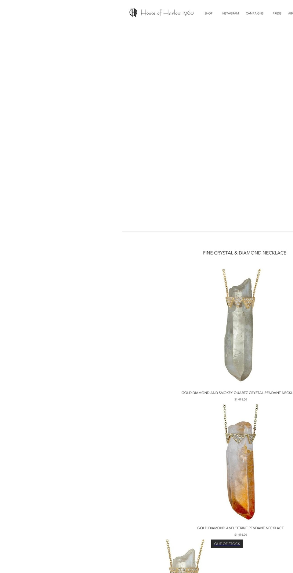 houseofharlow1960.com — Shopify storefront screenshot