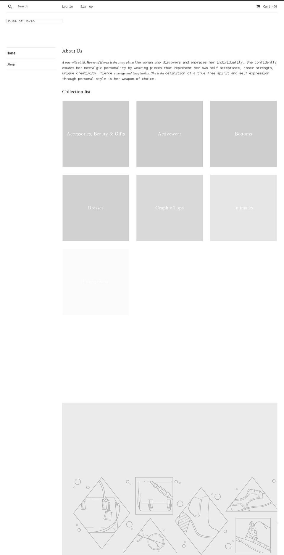 houseofhavenboutique.com shopify website screenshot