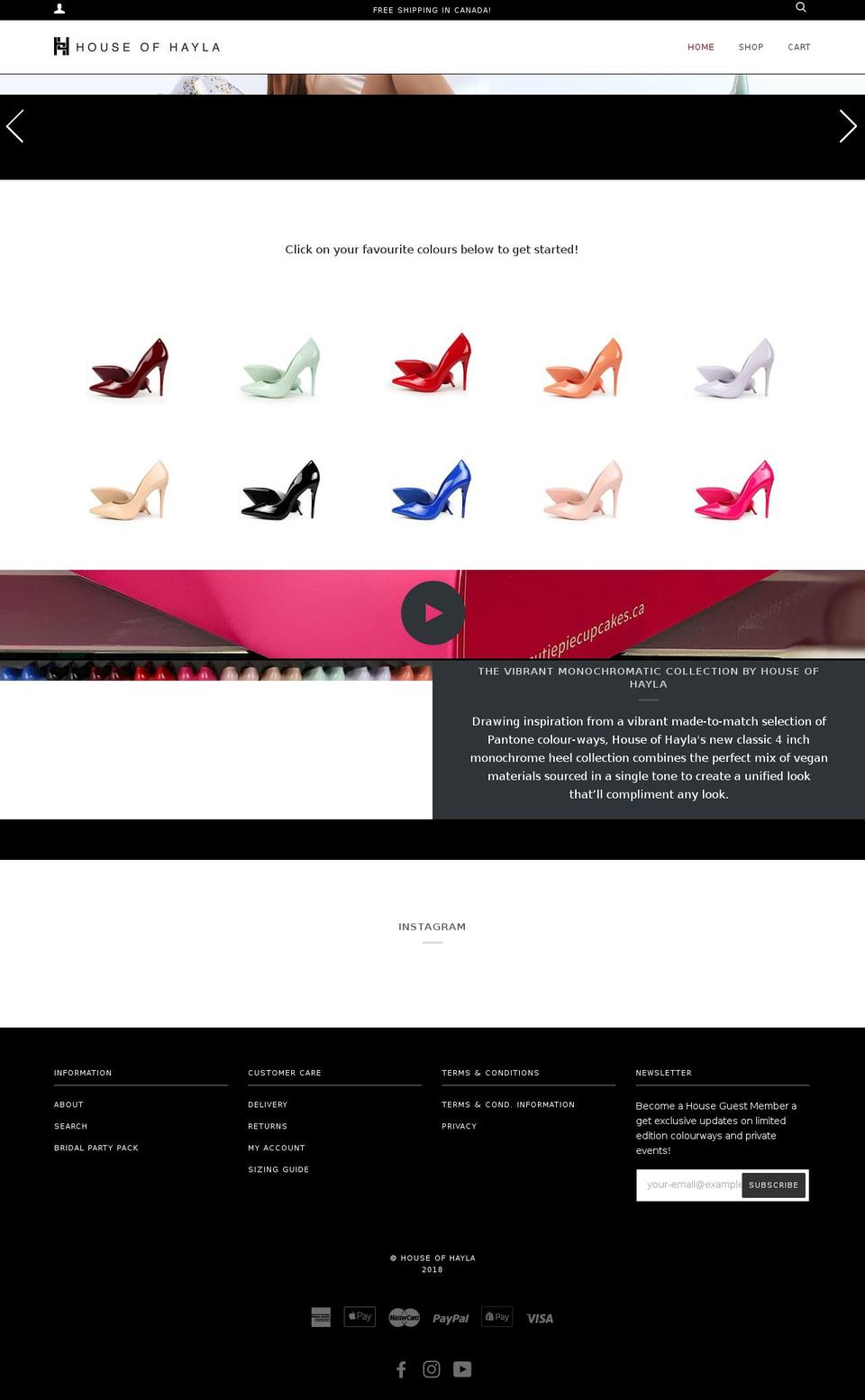 houseofhayla.com — Shopify storefront screenshot