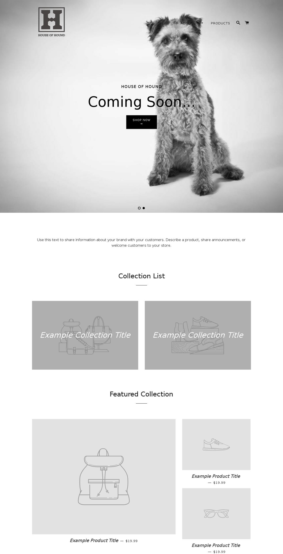 House of Hound Shopify theme site example houseofhound.dog