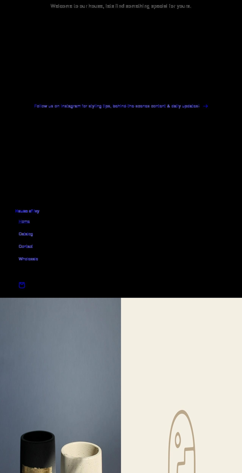 houseofivy.shop shopify website screenshot