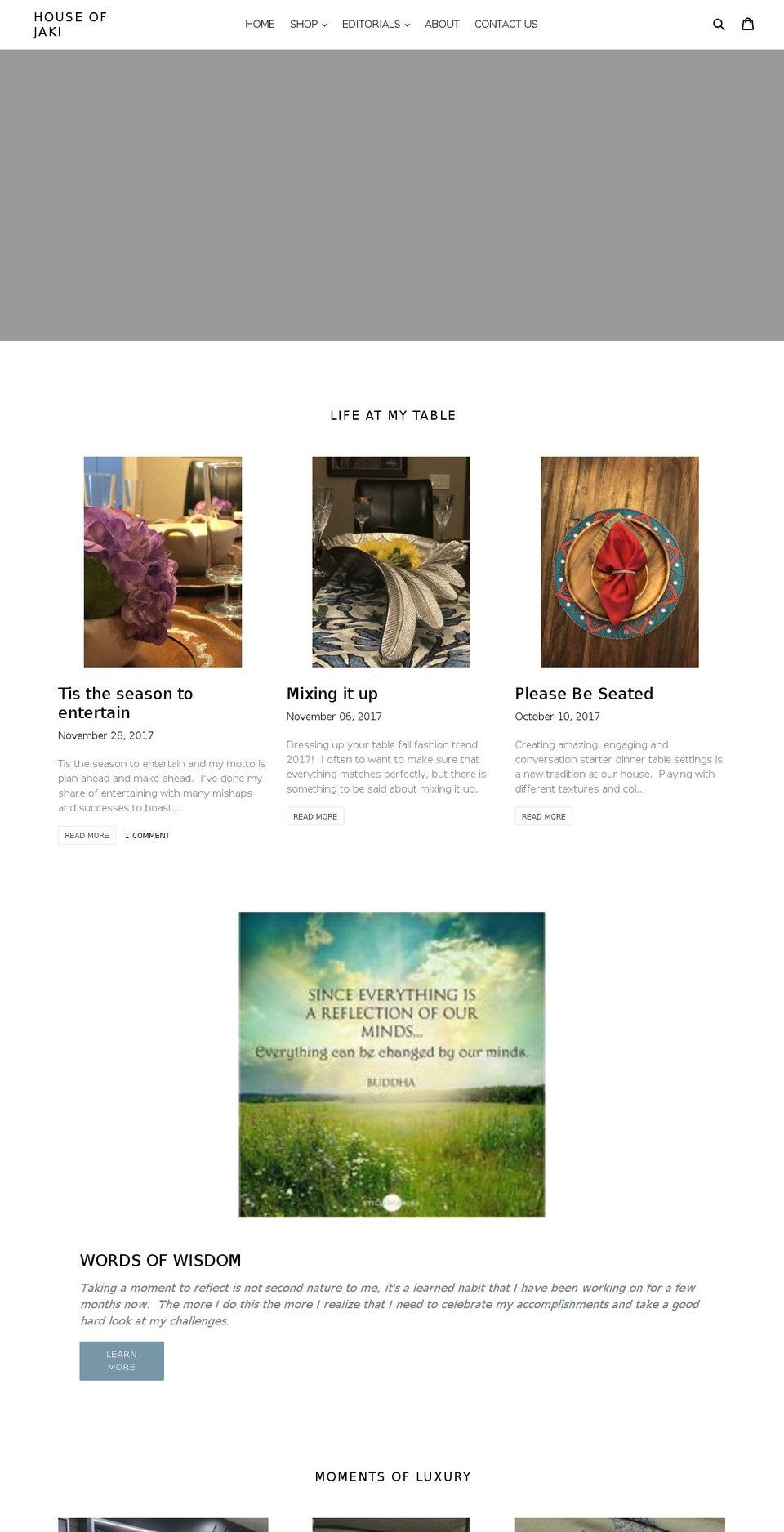 houseofjaki.com shopify website screenshot