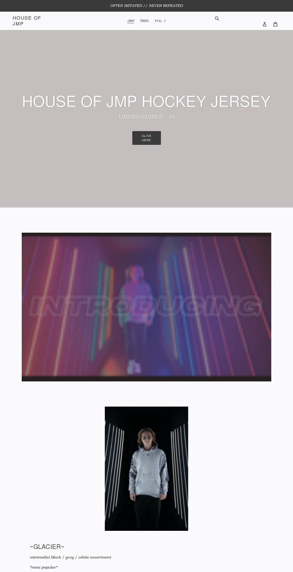 houseofjmp.com shopify website screenshot