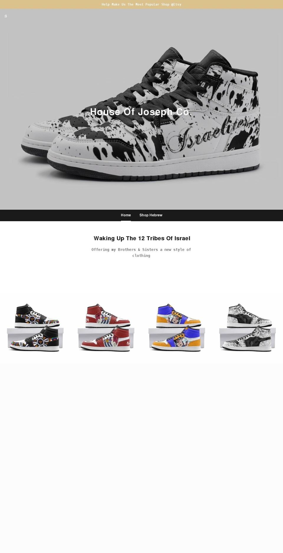 houseofjosephco.store shopify website screenshot