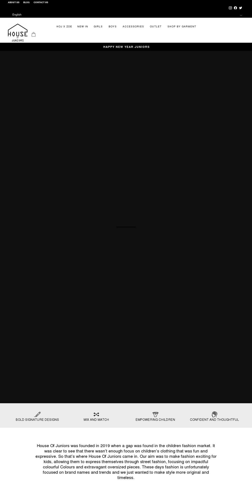 houseofjrs.co.uk shopify website screenshot