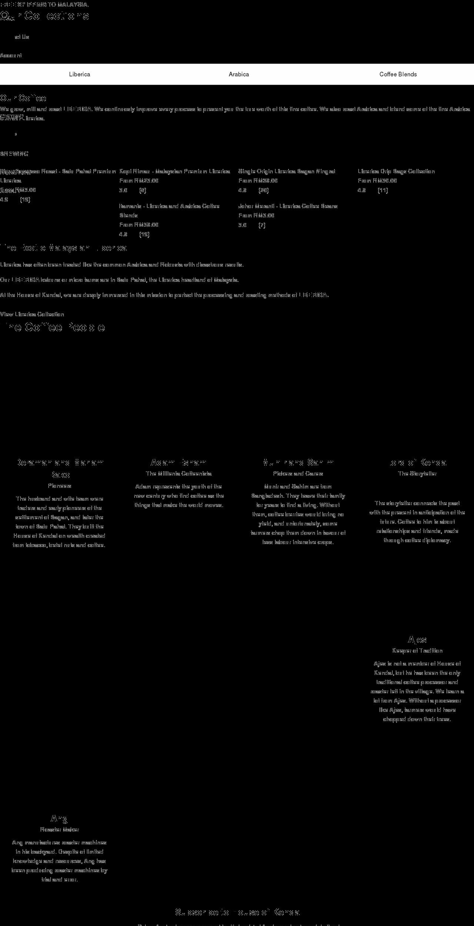 houseofkendal.com — Shopify storefront screenshot