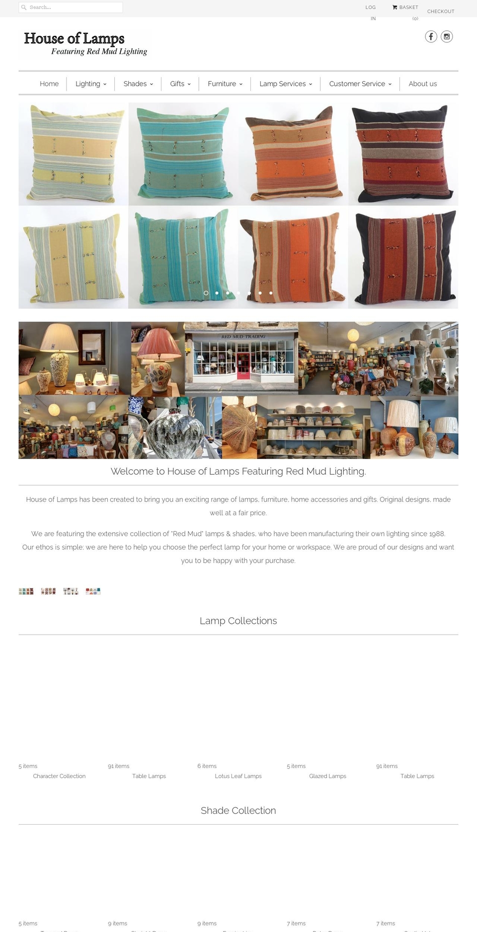 houseoflamps.co.uk shopify website screenshot