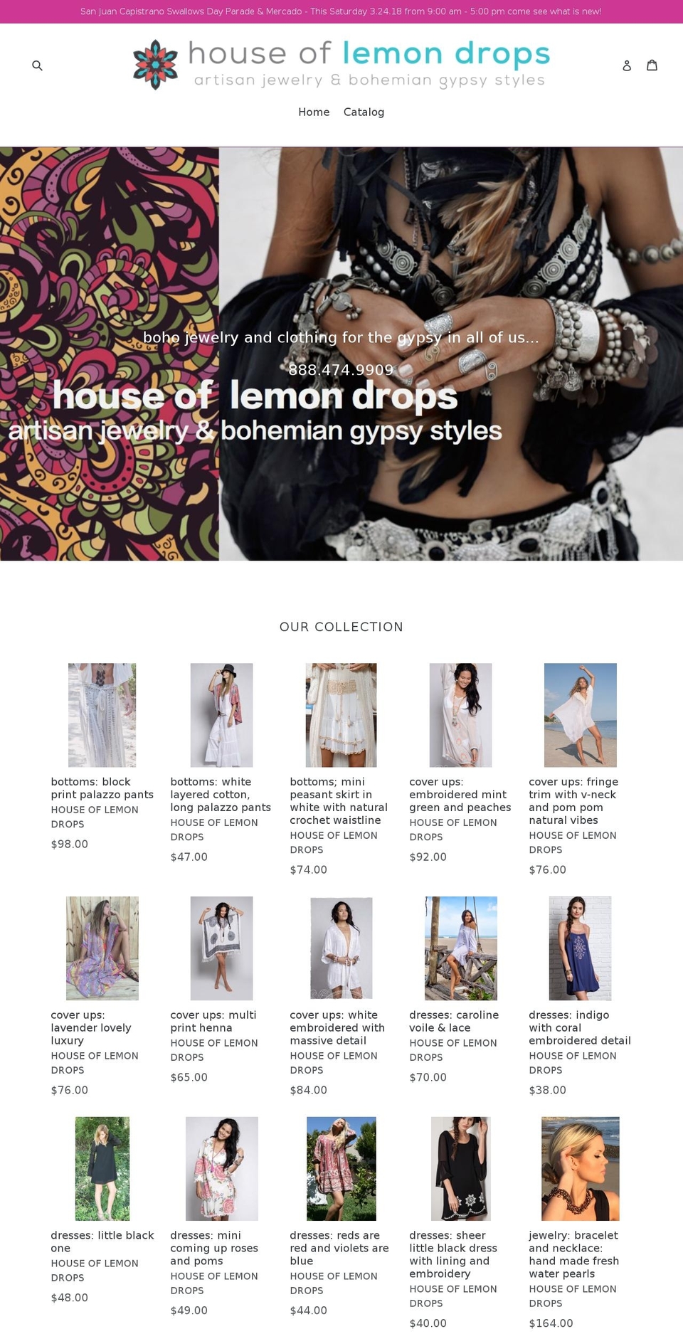 houseoflemondrops.com — Shopify storefront screenshot