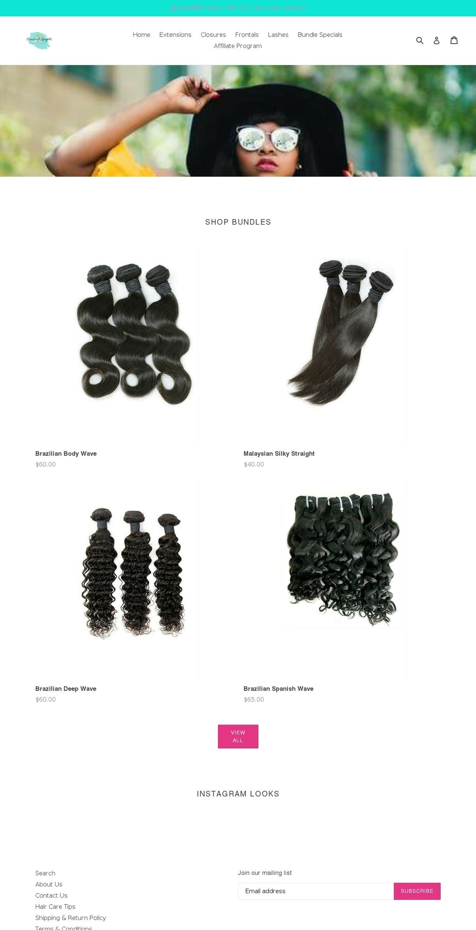 houseoflengths.com — Shopify storefront screenshot