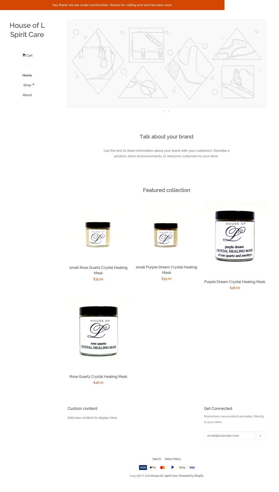 houseoflspiritcare.com — Shopify storefront screenshot