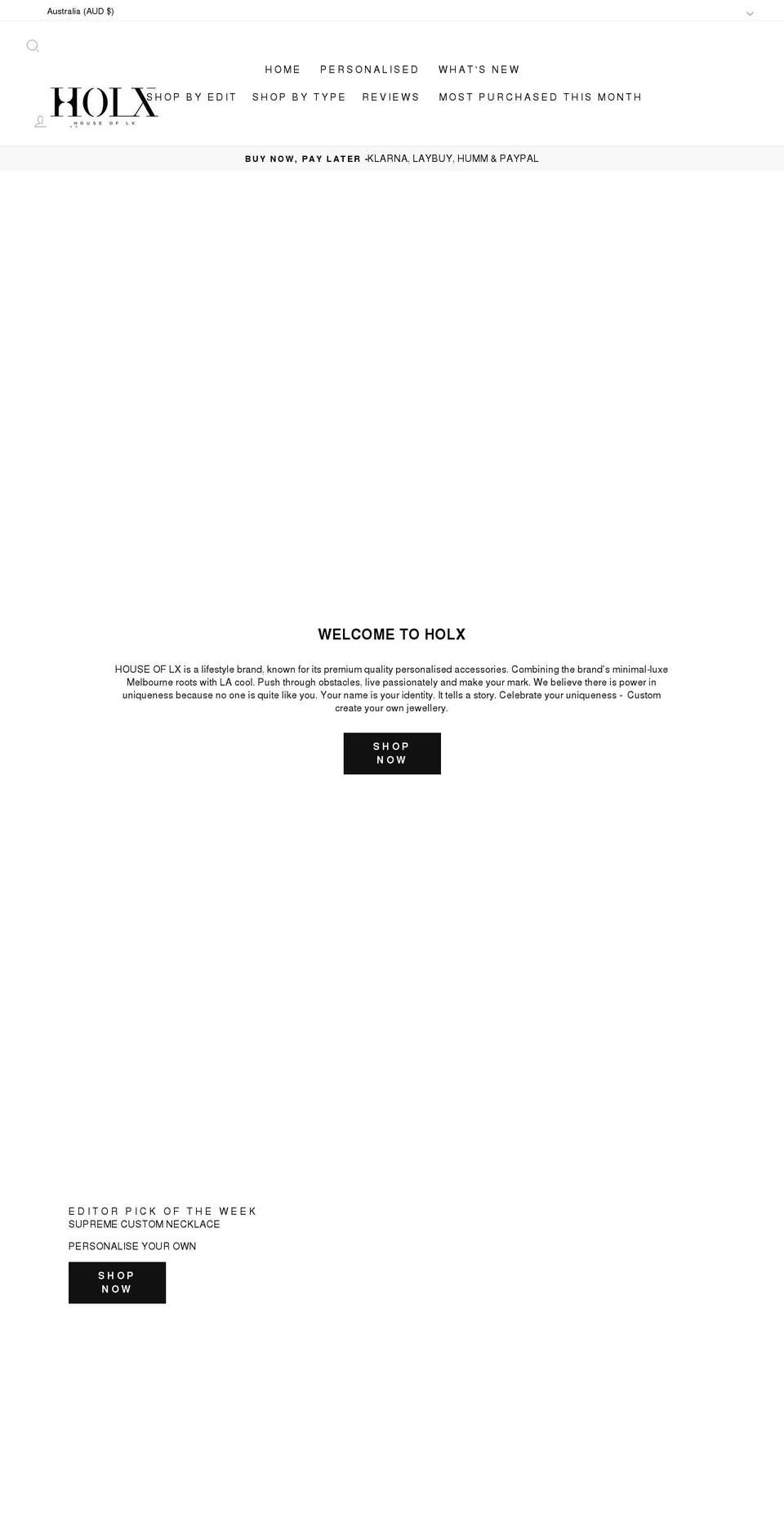 houseoflx.com shopify website screenshot