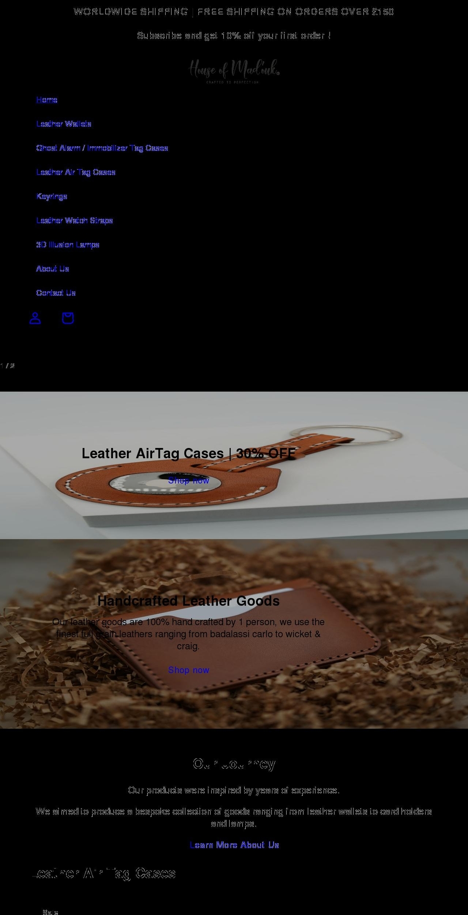 houseofmadouk.co.uk shopify website screenshot