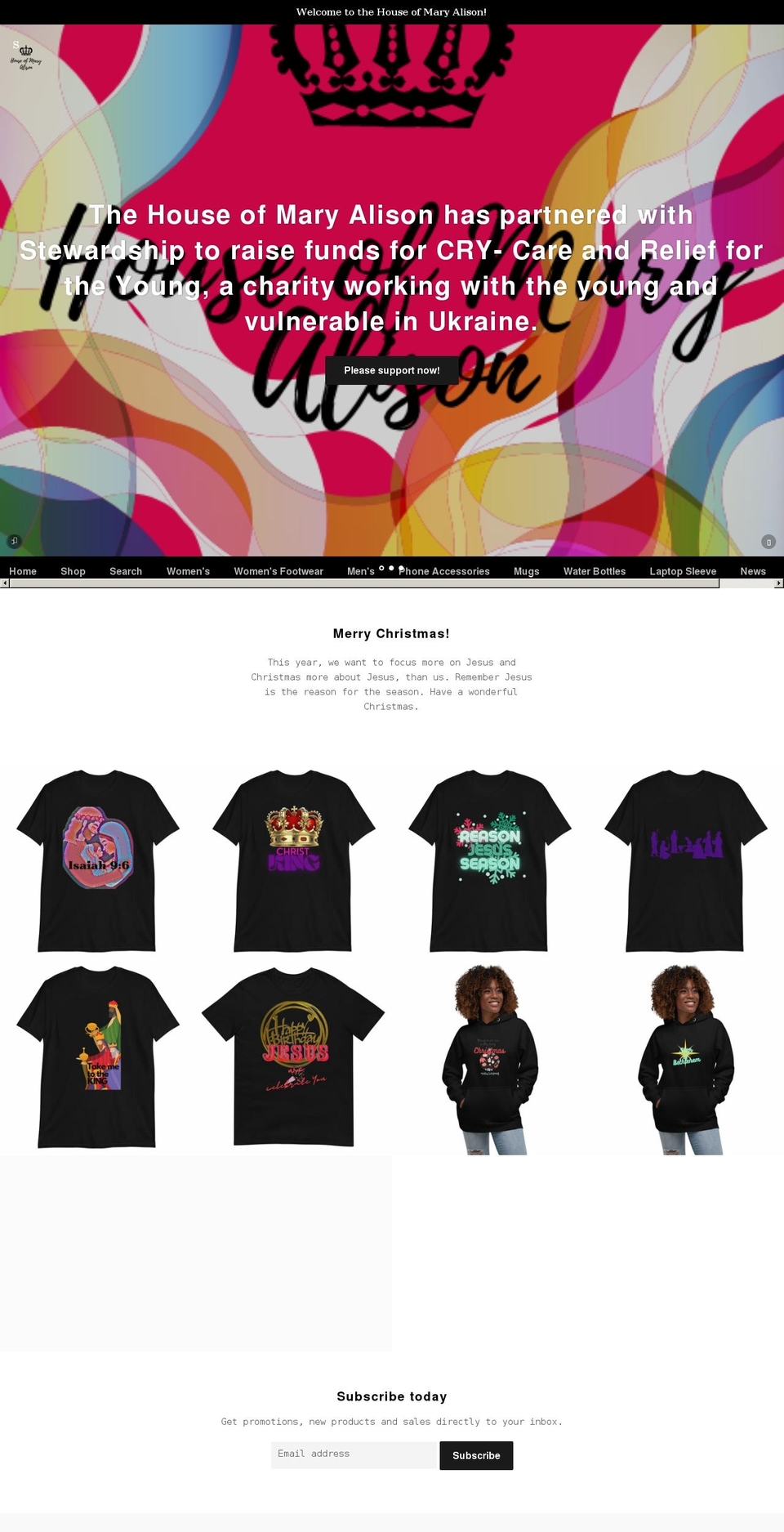 houseofmaryalison.com shopify website screenshot