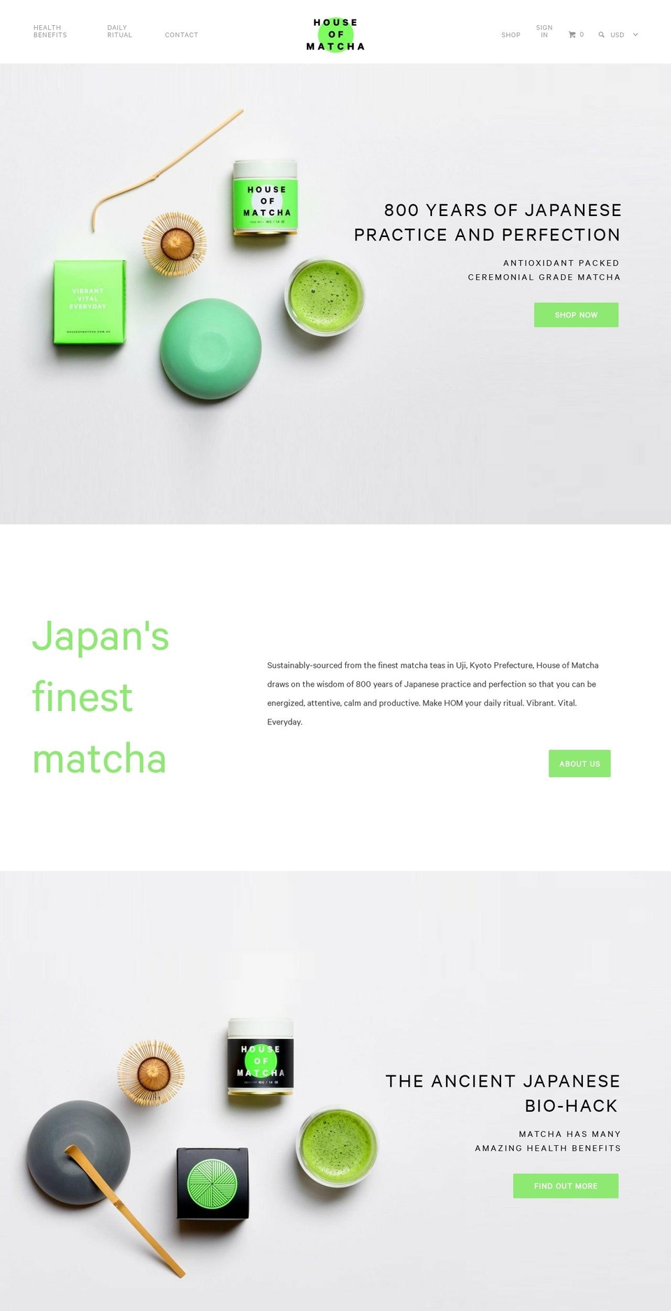 houseofmatcha.jp shopify website screenshot