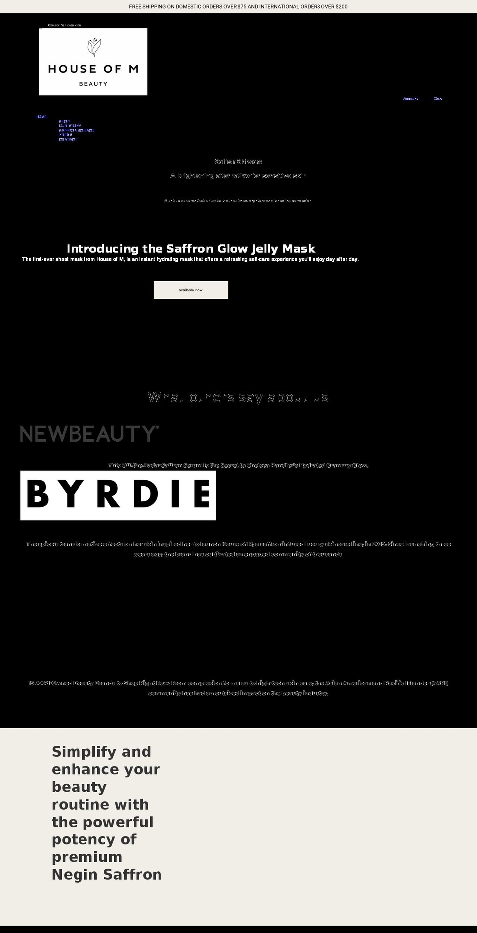 houseofmbeauty.com shopify website screenshot