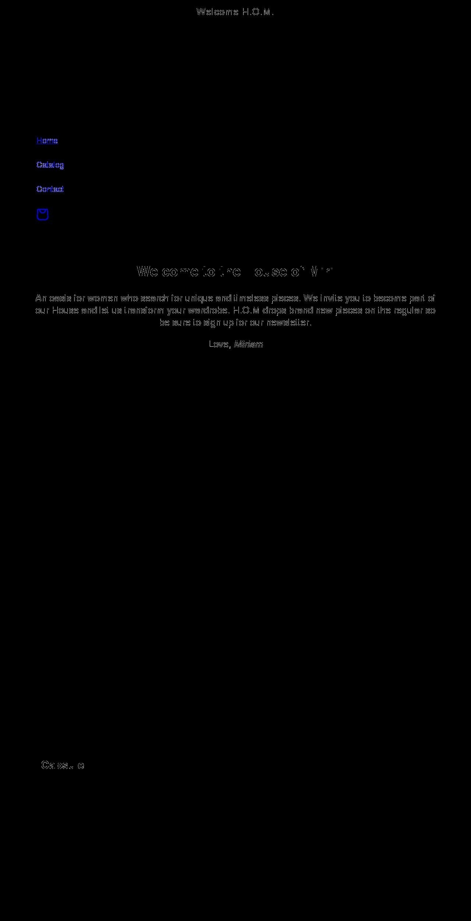 houseofmiri.com — Shopify storefront screenshot