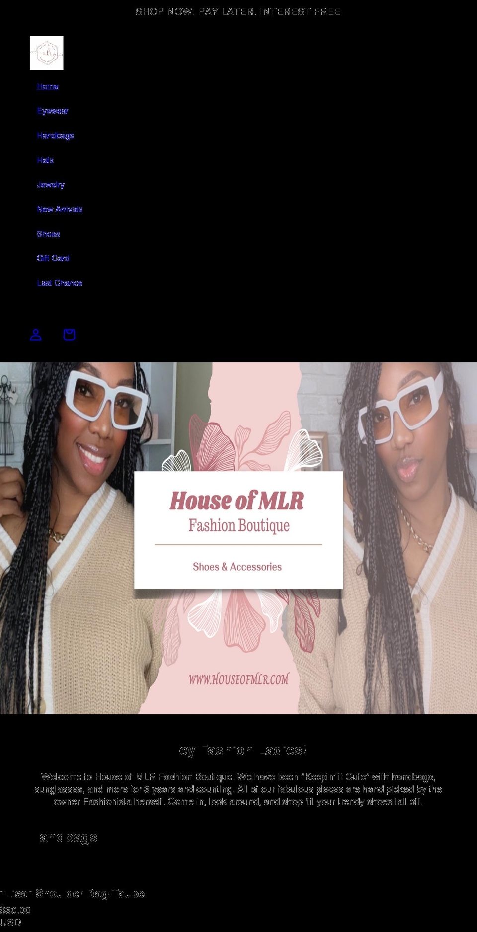 houseofmlr.com shopify website screenshot