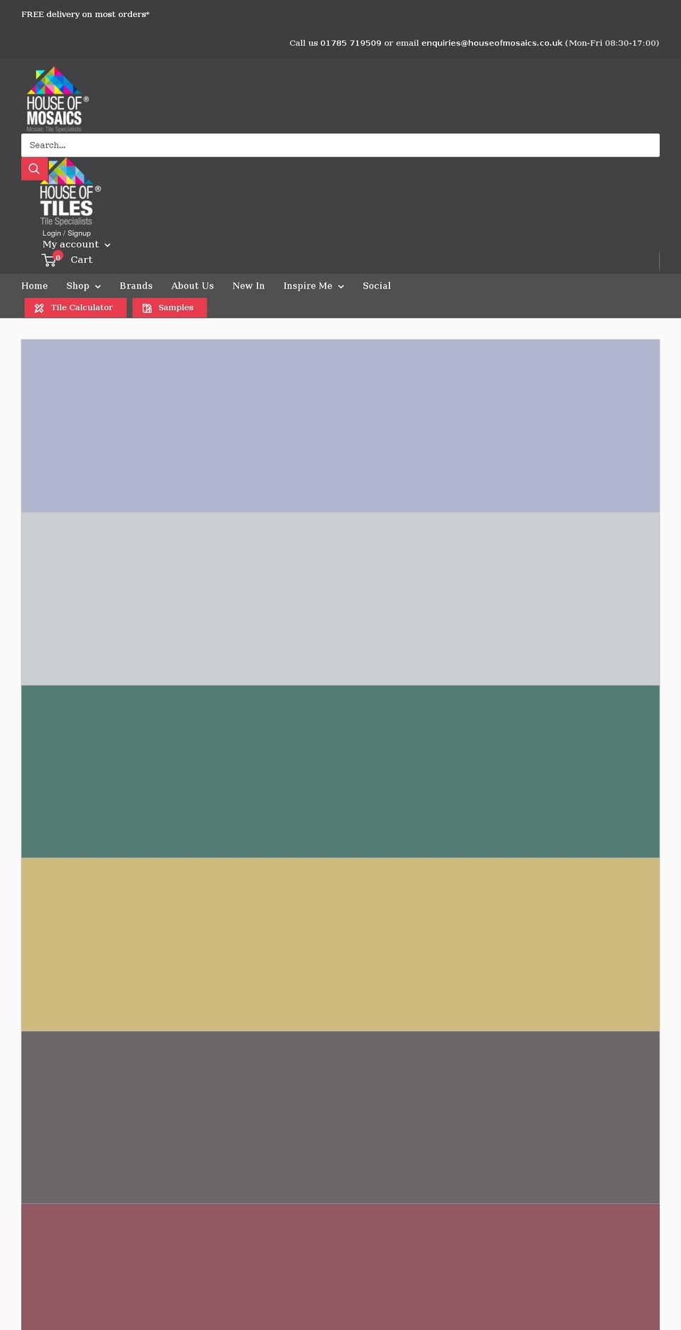 houseofmosaics.co.uk shopify website screenshot