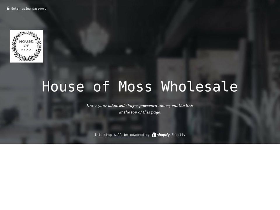 houseofmosswholesale.com — Shopify storefront screenshot