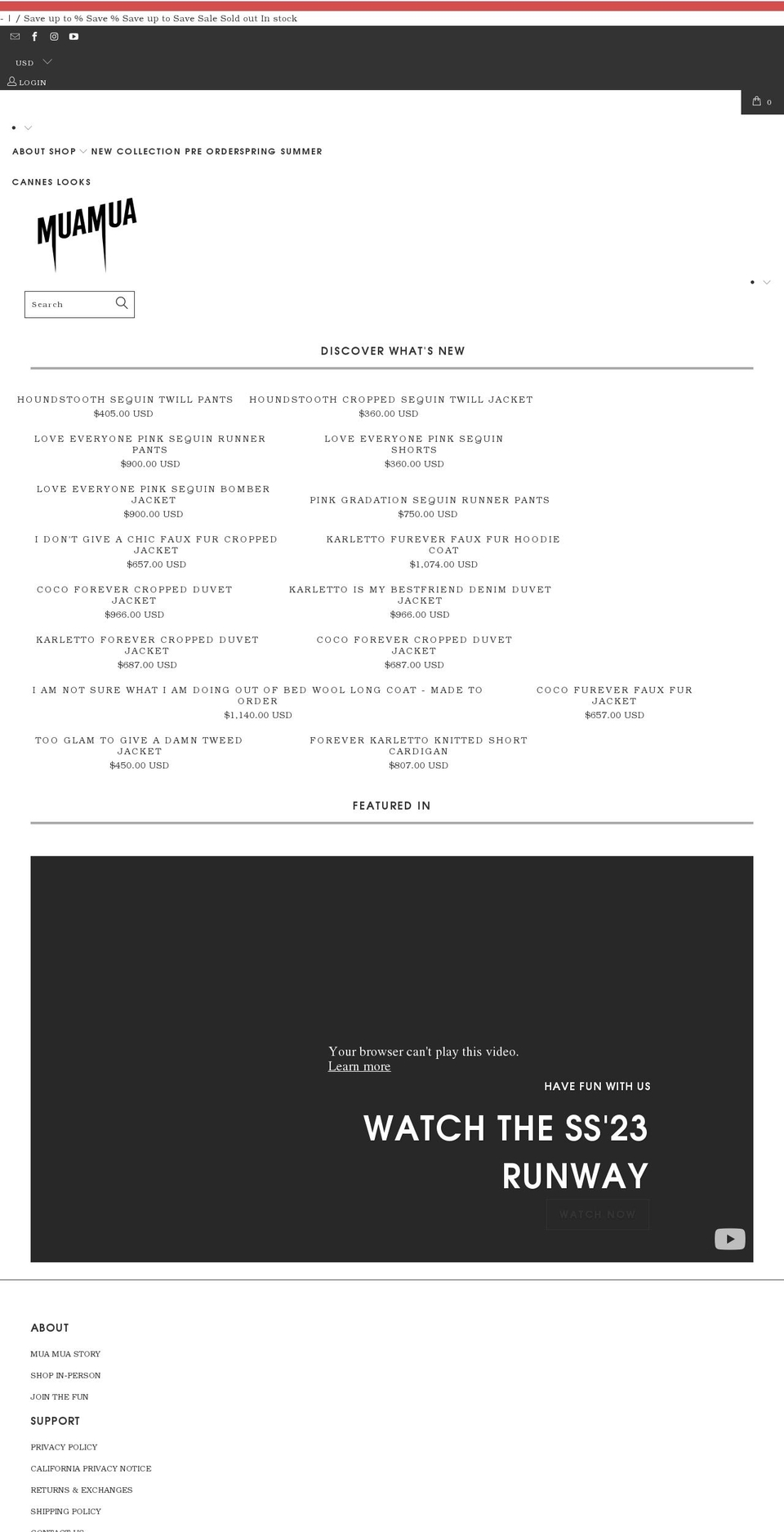 houseofmuamua.com — Shopify storefront screenshot