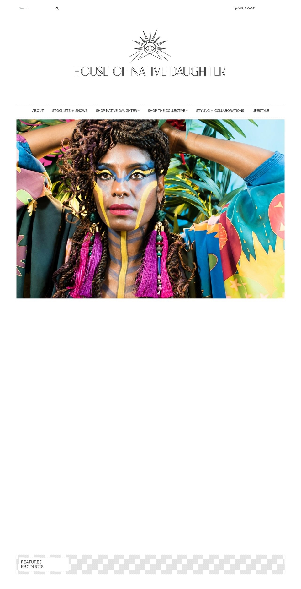 houseofnativedaughter.com shopify website screenshot