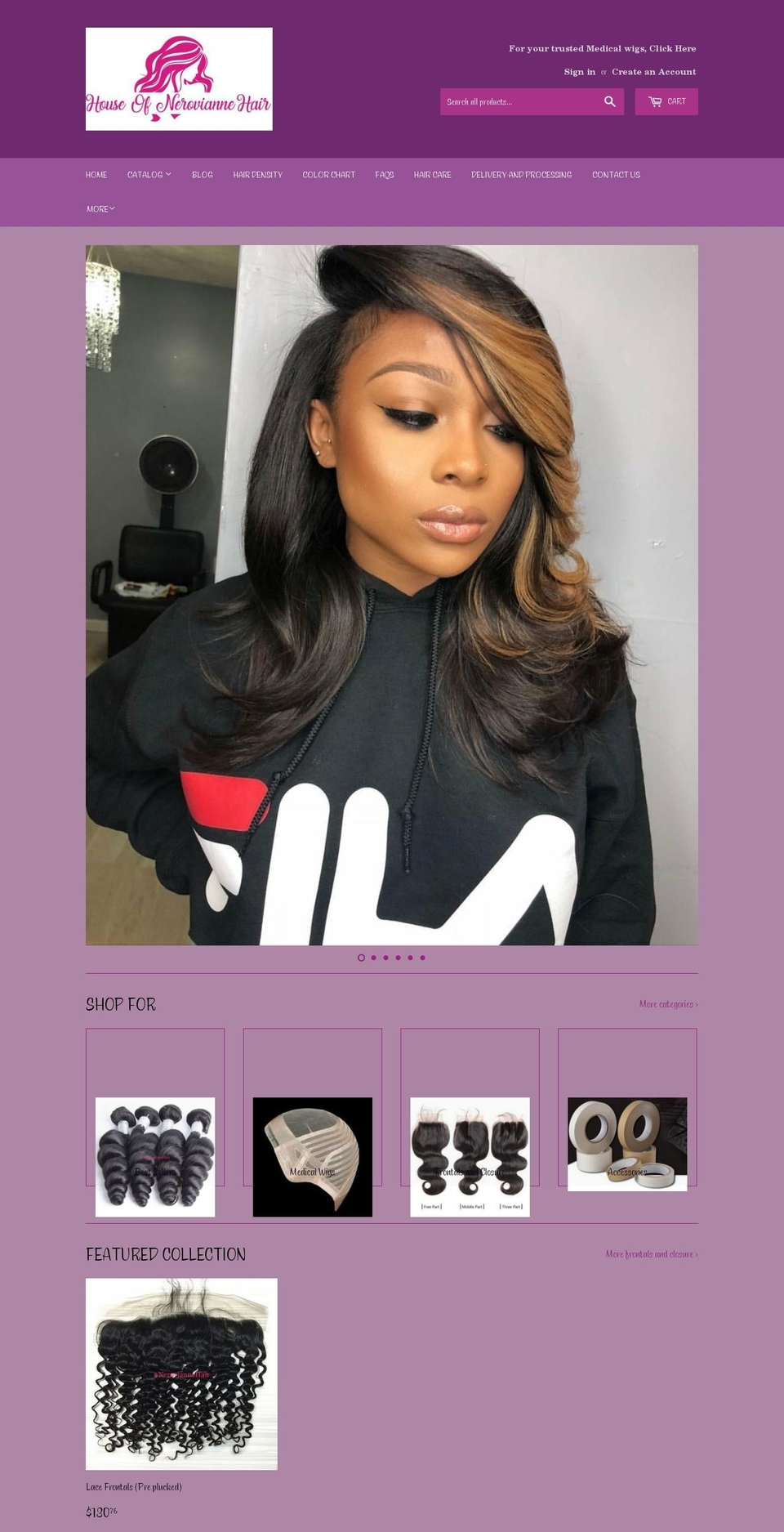 houseofneroviannehair.com — Shopify storefront screenshot
