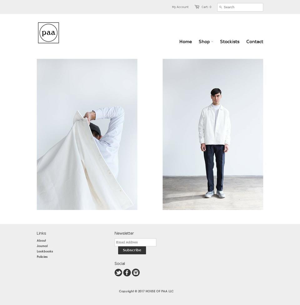 houseofpaa.com shopify website screenshot