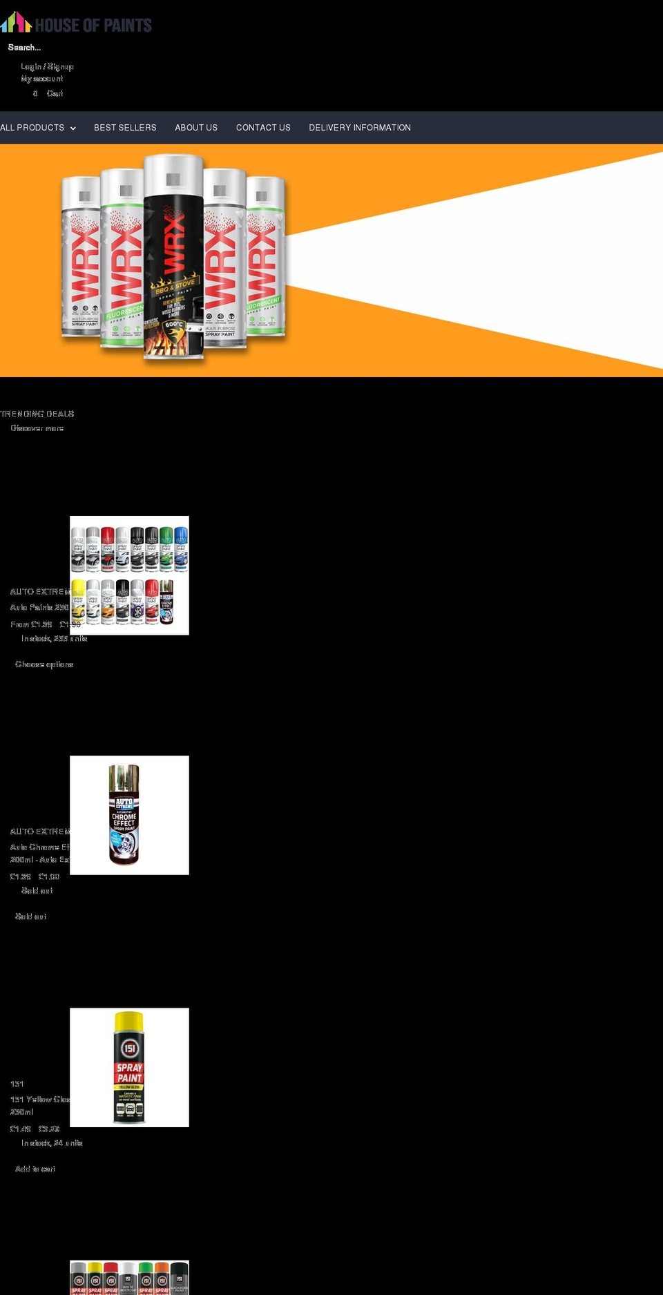 houseofpaints.co.uk shopify website screenshot