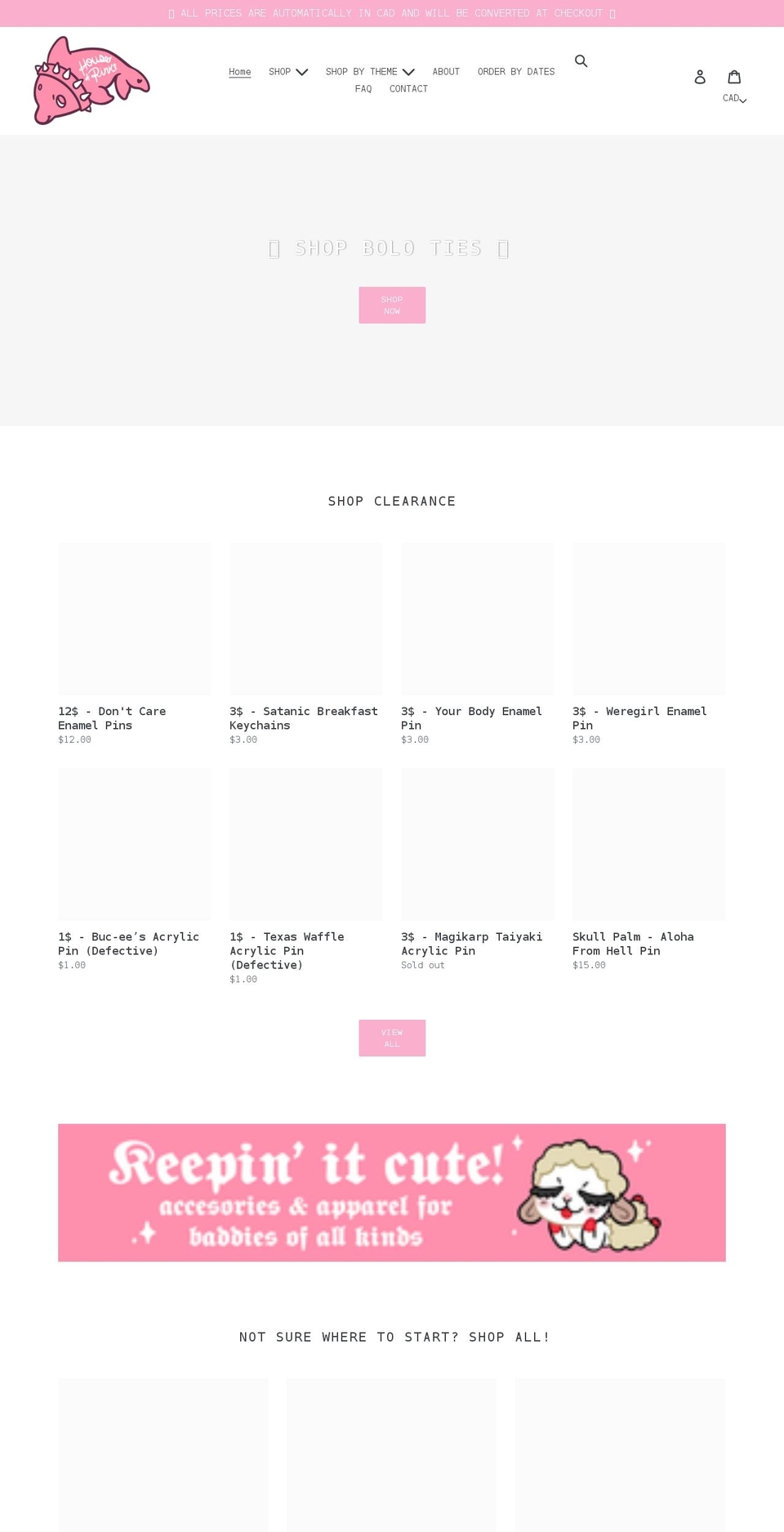 houseofpinkart.com shopify website screenshot