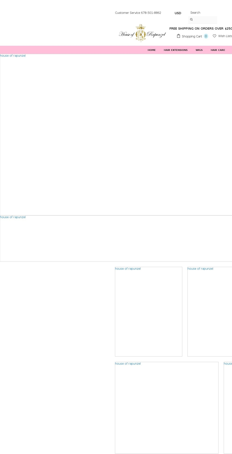 houseofrapunzel.com shopify website screenshot