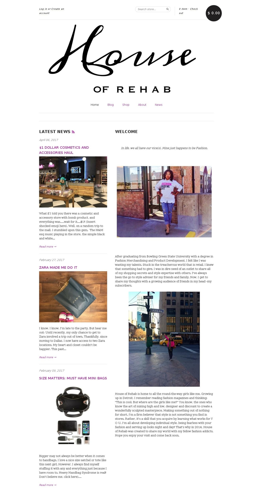 houseofrehab.com shopify website screenshot