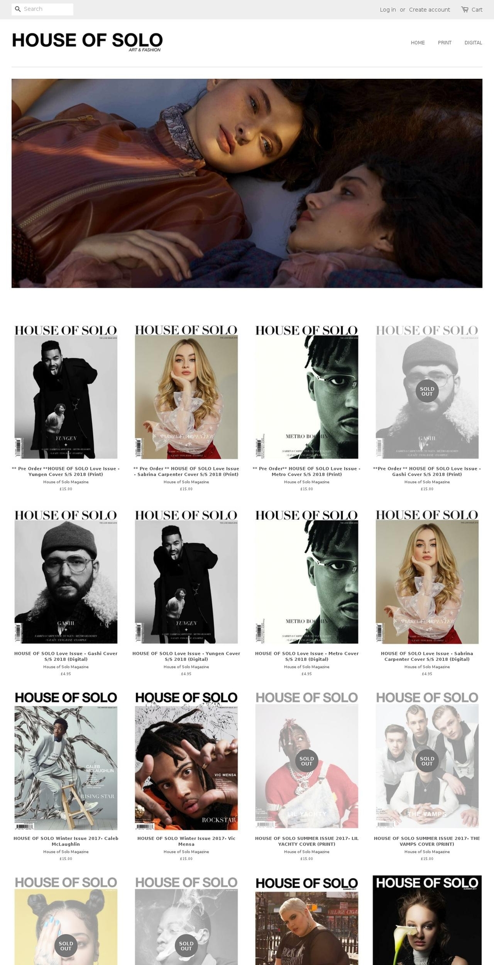 houseofsoloshop.co.uk shopify website screenshot